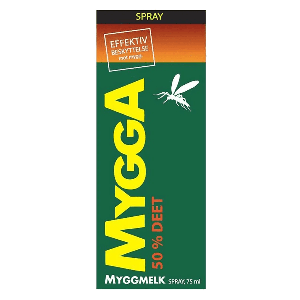 MyggA Myggmelk Spray mot Mygg 75ml 50% Deet